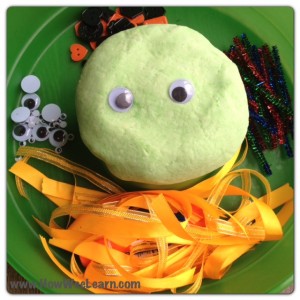 Halloween Party Crafts playdough monsters