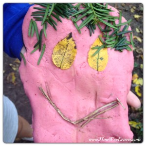 how we learn with a Playdough Nature Walk 4