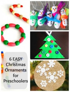 Easy homemade Christmas Ornaments for Preschoolers