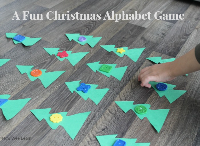 a fun and simple Christmas alphabet game for kids!