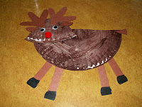 Paper plate Christmas crafts rudolph