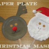 Paper plate Christmas crafts masks