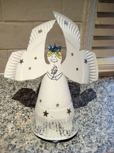 Paper plate Christmas crafts angel