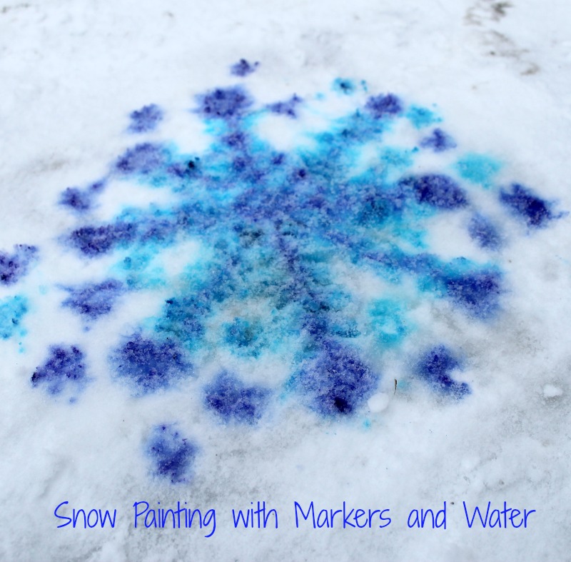 snow painting for kids