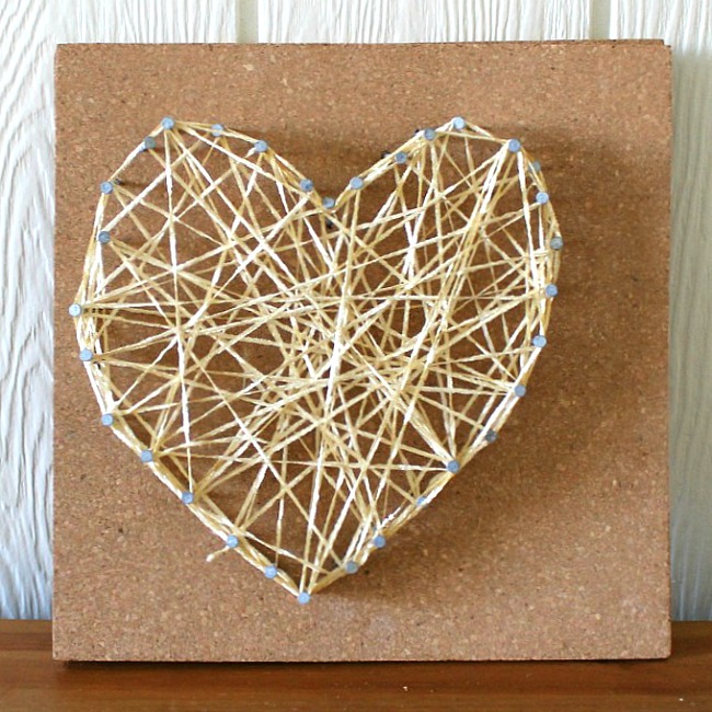 Such a fun art activitiy for preschoolers - string heart art! Perfect for Valentines Day!