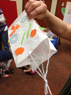 lunch bag kite spring craft