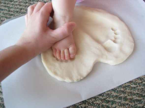 foot prints in salt dough