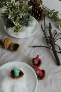 a winter waldorf inspired nature table