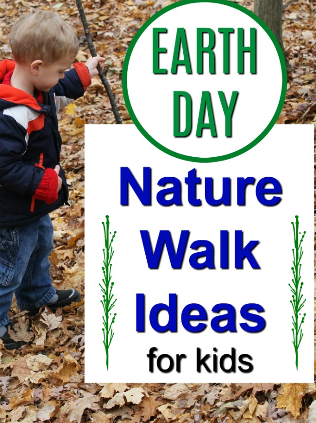 Awesome nature walk ideas for kids that are perfect for Earth Day! Get those preschoolers outside and exploring nature with these Earth Day activities for kids. #howweelearn #naturewalks #earthday #childhoodunplugged #getoutside #forestschool #nature#preschoolactivities #kidsactivities