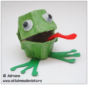 egg carton frog craft idea