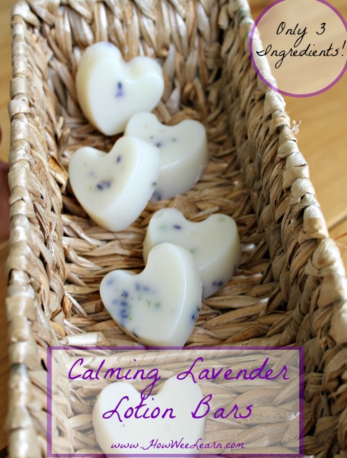 These calming lavender lotion bars are perfect homemade gifts for Mother's Day!