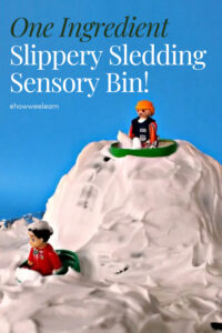 One Ingredient Slippery Sledding Winter Sensory Bin