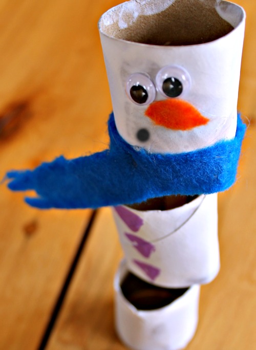 cute snowman STEM activity for kids