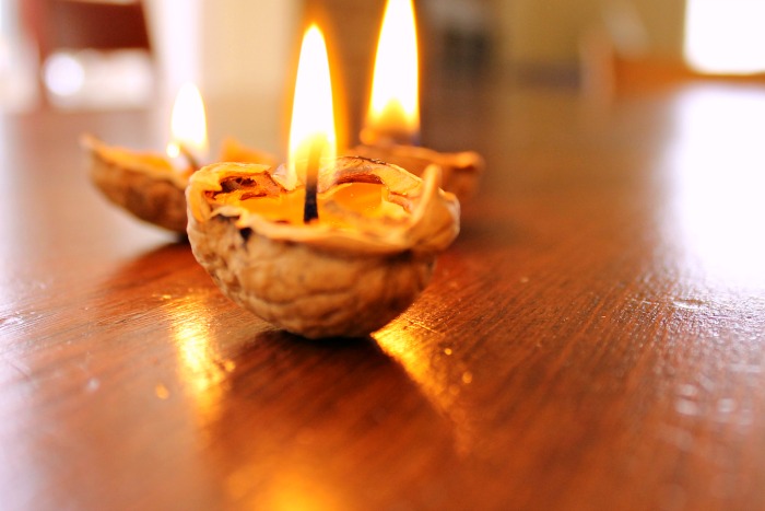 pretty walnut candles