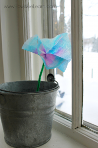 A sweet gift for Mama, coffee filter flowers!