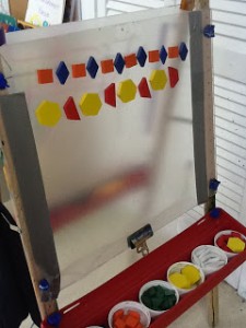 math centers sticky easel