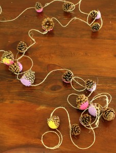 A pretty pine cone garland craft