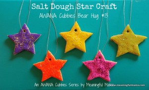 Nursery rhyme crafts for toddlers - dough stars