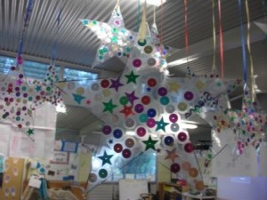 Nursery rhyme crafts for toddlers - sequin stars
