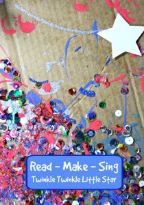 Nursery rhyme crafts for toddlers - sparkly twinkle star art
