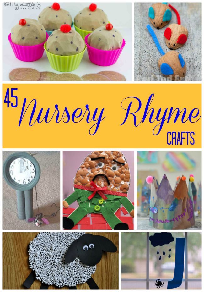 Crafts perfect for 45 nursery rhymes!