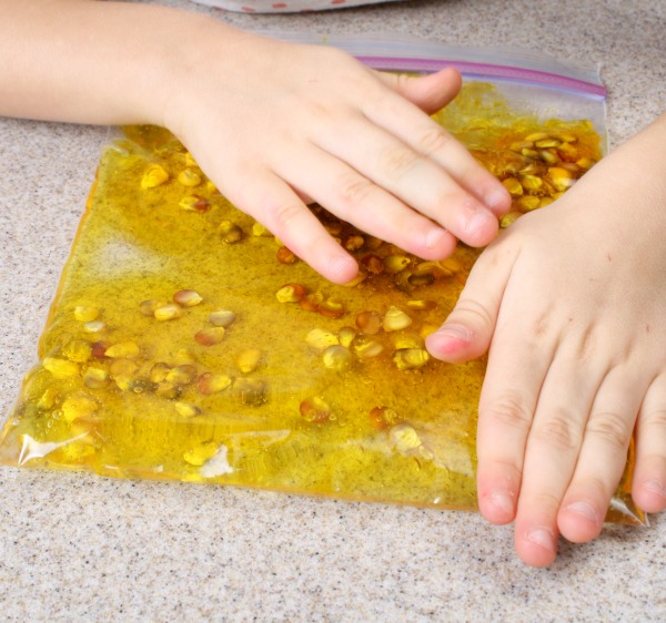 Quiet activities for toddlers - squish bags