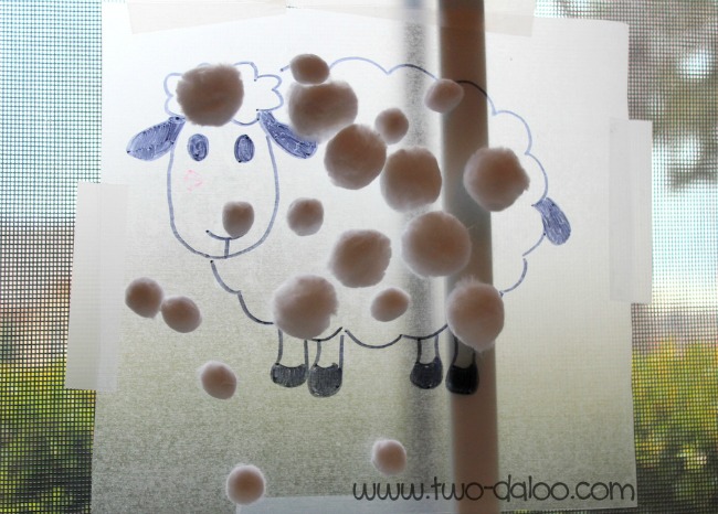 Farm theme activities - sticky sheep