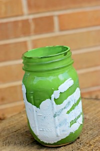 Gifts kids can make - hand print mason jars