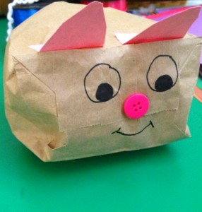 Adorable Jillian Jiggs Pigs from paper bags!