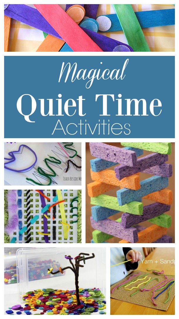 These quiet time activities for toddlers are MAGICAL! Simple and easy Quiet Time Activities for 2 year olds! These activities are perfect for toddlers and preschoolers. #toddleractivities #toddler #preschool #preschoolactivities #quiettime