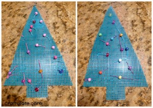 Christmas crafts for kids - tree sewing