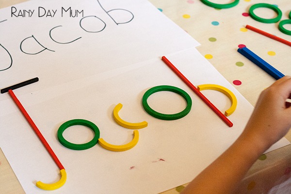 Name activities for preschoolers - build a name