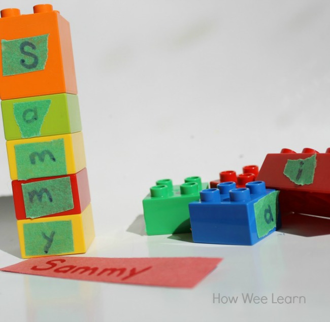 Name activities for preschoolers - building a name
