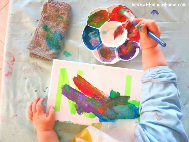 Name activities for preschoolers - easy name art