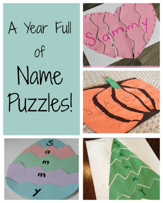 Name activities for preschoolers - name puzzles