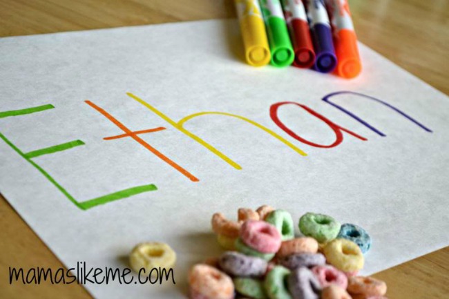 Name activities for preschoolers - rainbow names