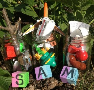 Preschool name games - name in a jar