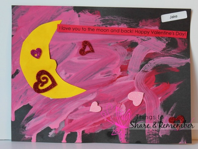 Valentines crafts for preschoolers - to the moon and back art