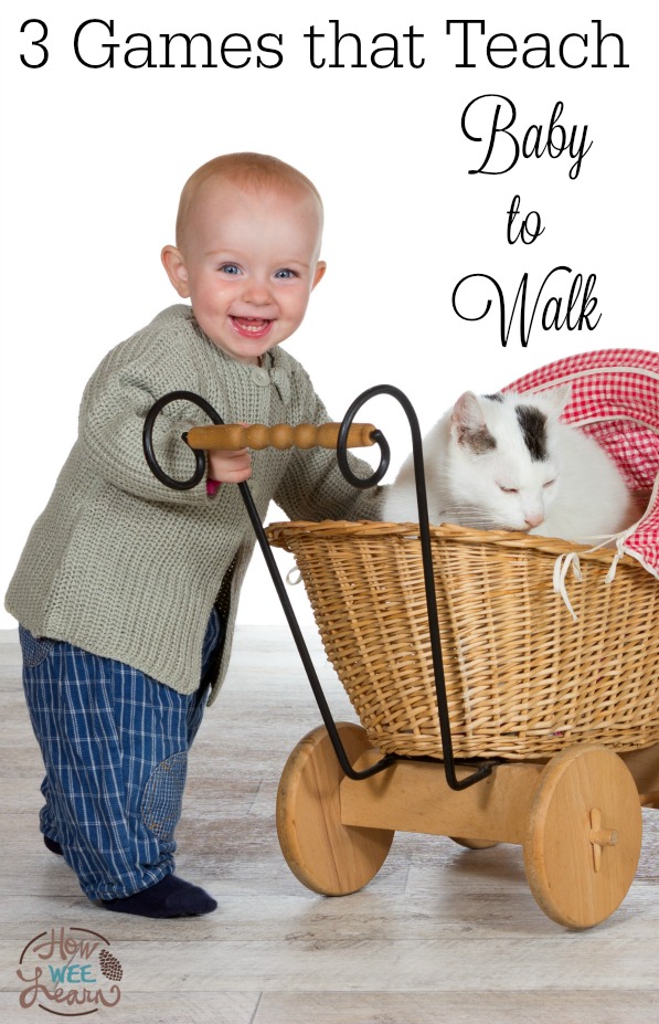 These 3 little games with teach your baby to walk! SO FUN! #baby #teach #walk #grossmotor
