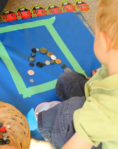 Forming letters out of buttons!