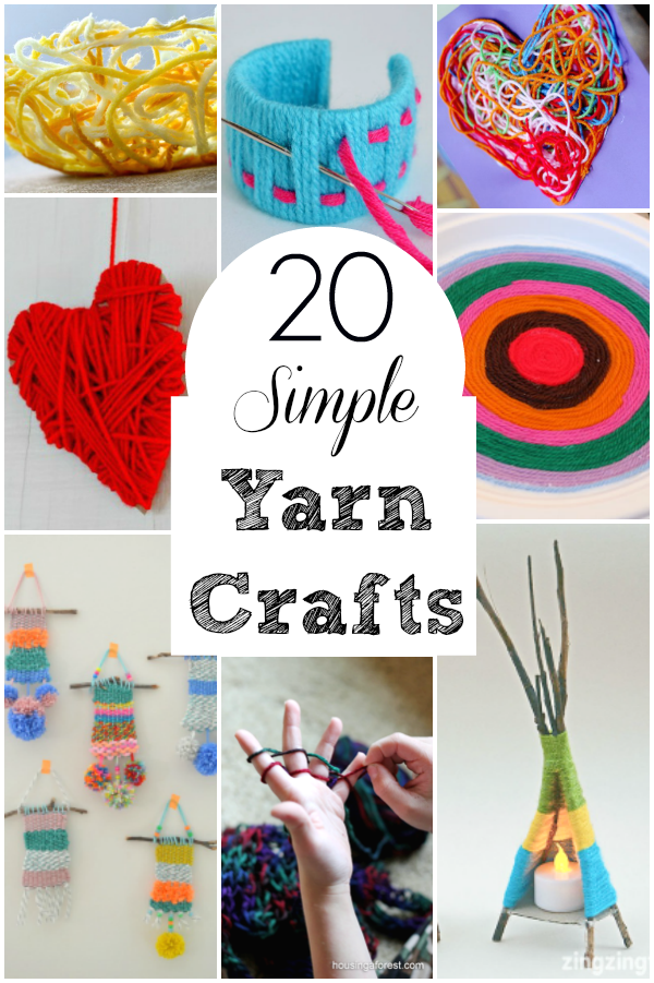 Awesome crafts using yarn for kids. Perfect winter crafts using yarn. #yarn #crafts #winter #art #homeschool