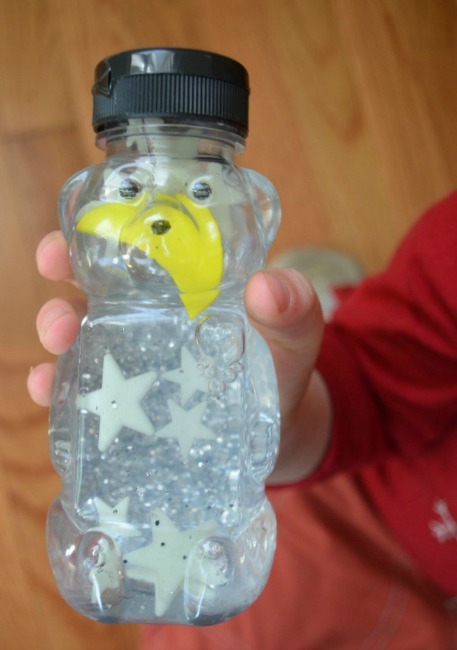 Calming activities for kids - goodnight moon calming bottle