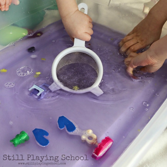 Calming activities for kids - lavender water activity