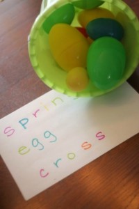 Easter egg hunt ideas - making words