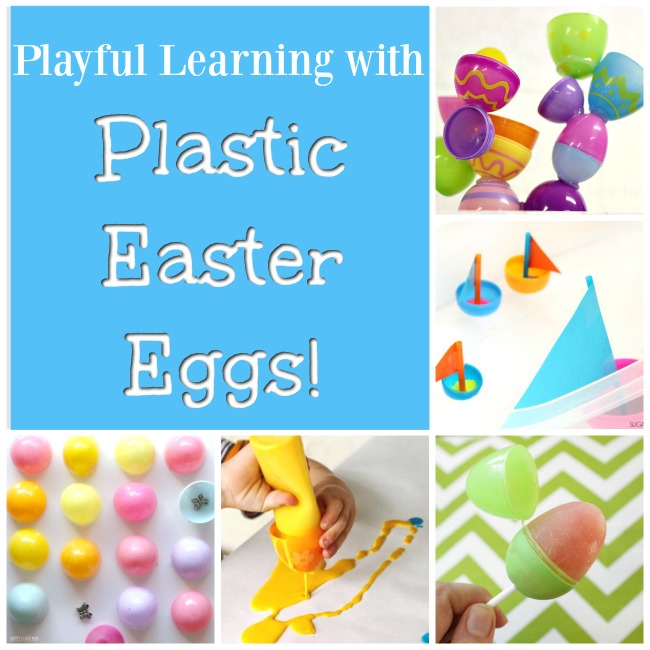 Wondering what to do with all those plastic Easter Eggs? Preschool Easter activities!