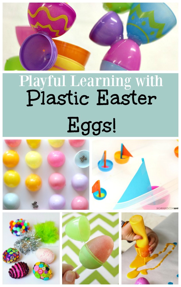 Wondering what to do with those plastic Easter eggs! Preschool Easter activities!