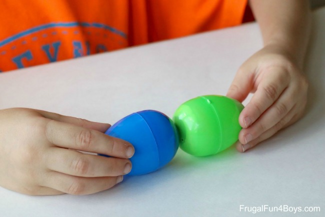 Preschool Easter activities - magnet eggs