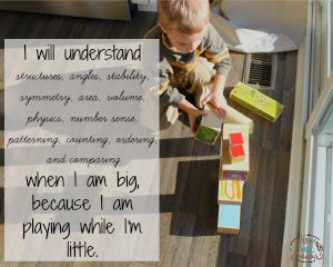 I will understand ... when I'm big, because I am playing while I'm little