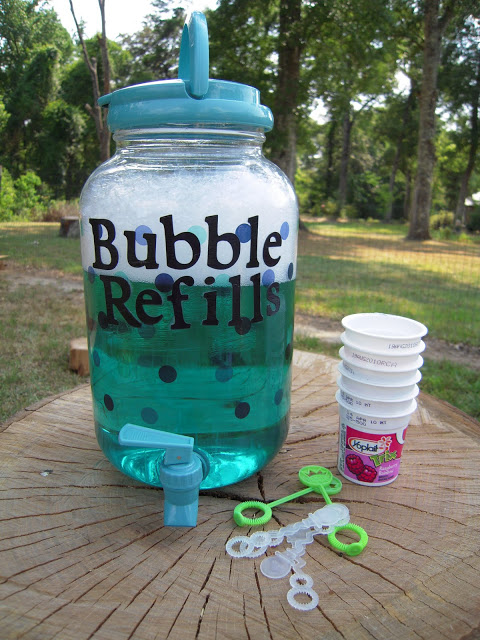 Fun outdoor games for kids - bubble station