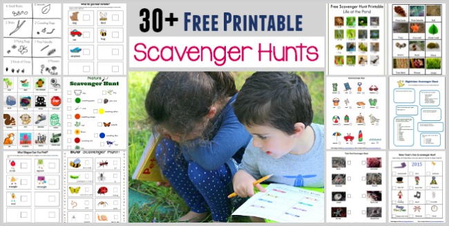 Fun outdoor games for kids - scavenger hunts